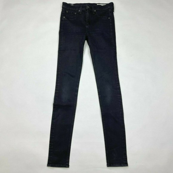 Rag Bone High Rise Skinny Denim Leggings Stretch Flat Front Jeans Women 26‎ EUC - Picture 3 of 11